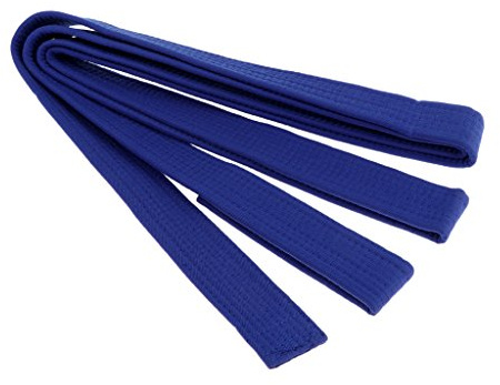 Sharplace Ceinture de Karaté Arts Martiaux Aïkido MMA Ceinture à Double Enroulement - 280 x 3.85cm, Bleu, 280 x 3,85 cm