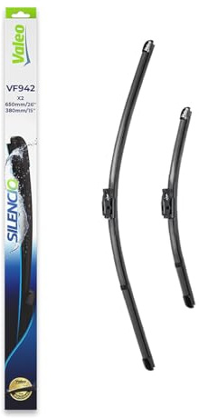 VALEO Silencio Escobilla - VF942 - Kit de Hojas Planas Originales 650 mm/380 mm - Alto Rendimiento, Visibilidad Superior en Carretera, Fácil Instalación - Delanteras - Juego de 2 Escobillas - 577942
