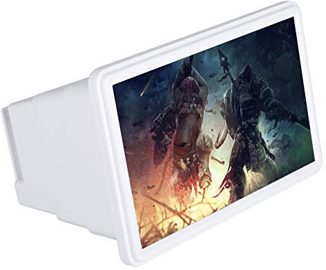 Oumij 3x Phone Screen Magnifier Holder, Optical Magnification, Portable, White