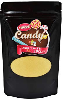 Hopser Food Fun saveur sucre | saveur VANILLE | sucre coloré pour barbe à papa, machines à barbe à papa, pop-corn, décoration, 1 x 200g