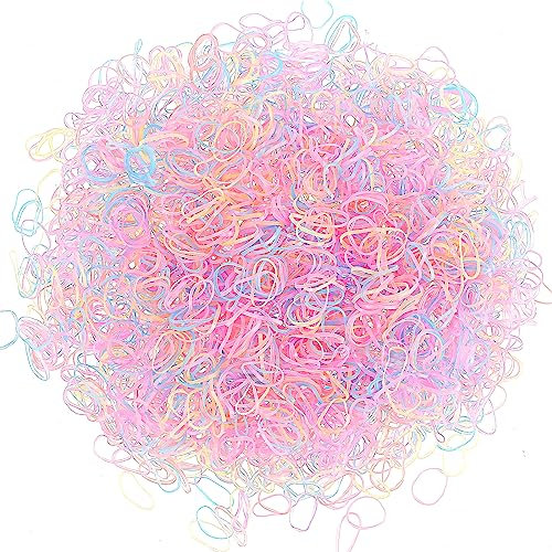 2500 Stück Haargummi Mini Geleefarbe Gummiband kleine Durchsichtige Elastische Haargummis Weiche Baby Elastische Scrunchies Stirnbänder für Mädchen Kinder Hochzeitsfrisuren