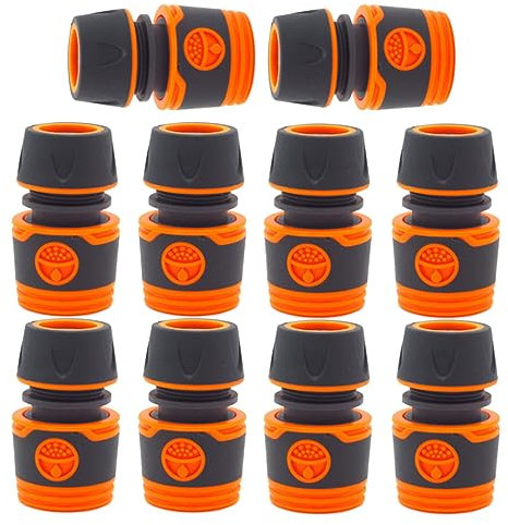 Lot de 10 raccords de tuyau d'arrosage 1/2 - Raccord rapide - Pour lavage de voiture et raccord de tuyau