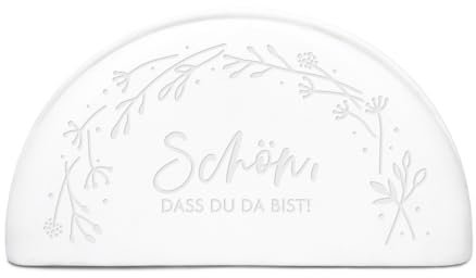 Grafik Werkstatt Serviettenhalter | Schön, dass du da bist, Weiß