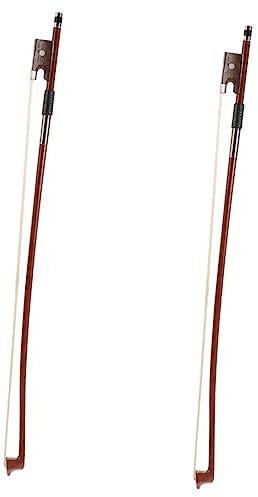 VICASKY 2 Stück 1/8 Geigenbogen Aus Holz Mit Rosshaar Pferdeschwanz Gerader Leichter Violinbogen Für Anfänger Und Fortgeschrittene Musikinstrument Ersatzteil Und Zubehör