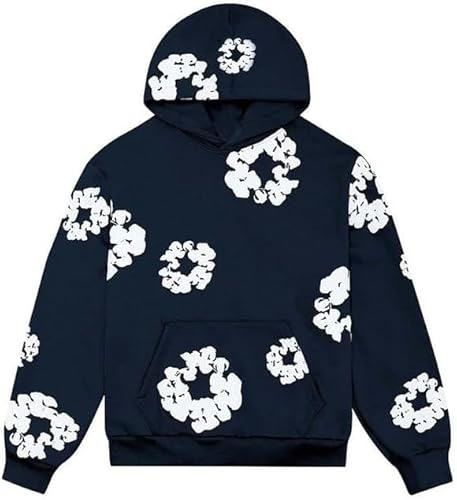 Sudiup Y2K Hoodie Men's Hoodie Women's Casual Retro Large Harajuku Jacket (Black,X-Large)