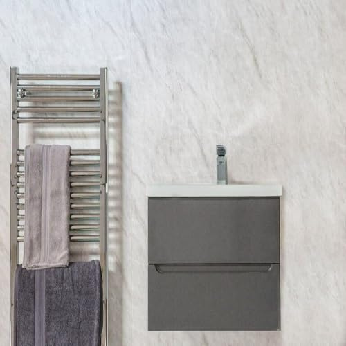 Grey Marble Shower Panels 1200mm x 2400mm x 10mm Easy to Install PVC Made Wet Wall Panels