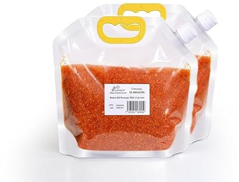 DeseCamen - Orange kiselgel med mättnadsindikator – fuktabsorberare – återanvändbar – DMF-fri – giftfri – torkkulor – avfuktare (1–3 mm 2 kg)