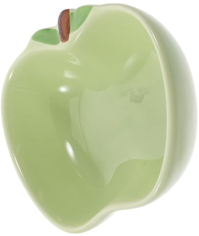 jojofuny Bol Céramique pour Hamsters et Petits Animaux Design Pomme Mignonne Gamelle Multifonction pour Chinchillas Furets Cochons et Hérissons Récipient Snack Polyvalent