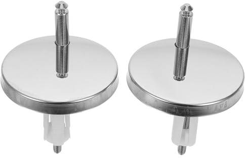 Toyvian 2 Pares Tornillos para Fijación de Asiento de Inodoro, Pernos Plástico con Tapones de Expansión de Goma 6.5 Cm, Kit Accesorios Baño para Montaje Rápido y Reparación de Tapas