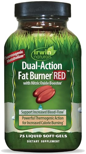 Irwin Naturals Dual-Action Fat Burner Red with Nitric Oxide Booster 75 Sgels
