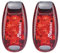 Malker LED Blinklicht Sicherheitslicht Set Sicherheit Licht für Kinder Schulranzen Nachtläufer Bergsteiger Hunde Leuchtanhänger mit Batterien Clip Dauerlicht und Blinklicht 2er（Rot）