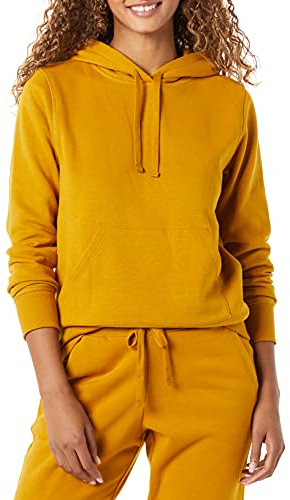 Amazon Essentials Sudadera con Capucha y Corte Regular de Felpa Francesa (Disponible En Tallas Grandes) Mujer, Marrón Tabaco, L