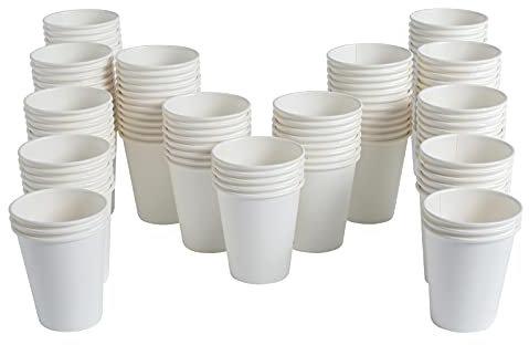 MAYTREE 10oz Compostable Paper Hot Coffee Cups for Tea, Espresso, Hot Chocolate,300pak