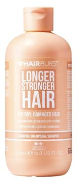 HAIR BURST Shampoo For Dry & Damaged Hair — Feuchtigkeitsspeichernd, Bruchreduzierend, Farbschützend – Angereichert mit Vitamin B5, Mandelöl und Feigenextrakt – Silikonfrei - 350ml
