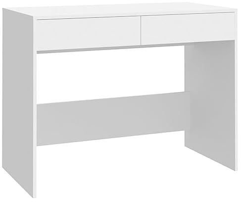 vidaXL Desk White 39.8x19.7x30.1 Chipboard