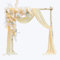 EBETA Tenda per matrimonio, decorazione a mano libera, per arco di nozze e uva a baldacchino, tenda per finestre, Mantovane in tessuto chiffon (Champagne, 70 x 600 cm)
