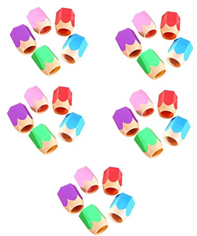 STOBOK 25 Pcs Student Stationery Desktop Storage Pen Holder Color Crayons Kids Makeup Pencils for Students Kawaii Organizer for Pencils Pen Cups Pen Holders Pencil Head Colorful