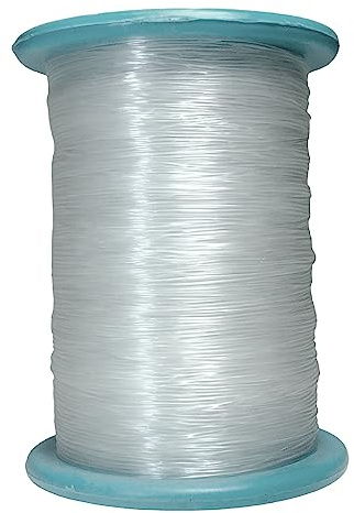 350 metervara, transparent nylontråd, tråd, transparent snöre, 0,8 mm, fisksnöre, pärltråd, hantverk, sömnad, transparent plasttråd, (0,8 mm, transparent 1)