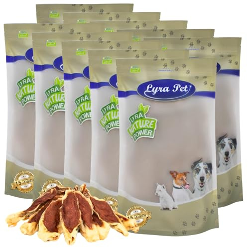 Lyra Pet® 10 kg Kaninchenohren gefüllt mit Huhn getrocknet Kausnack Hunde