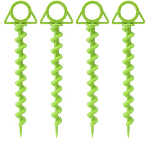 TNSLAND 4 Pezzi Viti per Tenda da Campeggio, 24cm Picchetti Ancoraggio Picchetti Tenda Picchetti Carpfishing, Picchetti Giardino per Tende, Teli, Teloni e Frangivento