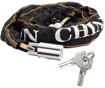 WUERKIYA Lucchetto per bicicletta di alta qualità, 107 cm, nero, tastiera, lucchetto, codice bicicletta, per biciclette, e-bike, passeggino, tosaerba, barbecue, porte di recinzione e altro ancora, 2