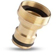 2 conectores universales para grifo mezclador, adaptador de manguera, adaptador de manguera, acoplamiento rápido, conexión de manguera de jardín, con cinta de sellado y arandela de sellado