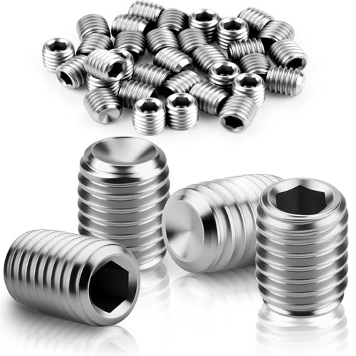 TXXATX gängskruvar M3 x 8 mm insexkant gängskruvar dörrhandtag 15 stycken gängstift 304 rostfritt stål skruvskruv M3 för lager bussning dörrhandtag lampor knappar och andra delar