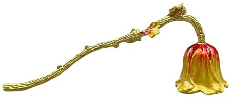 Sharplace Éteignoir à bougies antique en métal, accessoire décoratif unique et élégant, idéal pour les amoureux, Rouge Doré