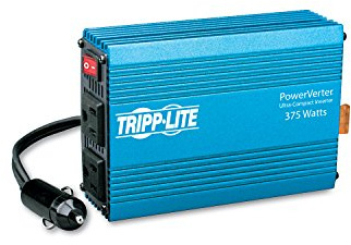 Tripp Lite 375W Car Cigarette Lighter Plug Power Inverter with 2 Outlets, Auto Inverter, Ultra Compact, Blue, 1-Year Warranty (PV375)
