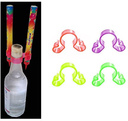 Lot 5 Double Clip Attache Bouteille Artifice Fontaine Glaces Bougie - 902