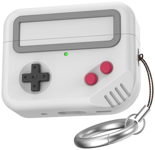 TRONWIN for AirPods Pro 2 Hülle - Spielkonsole Design Case für Apple AirPods Pro 2./1. Generation, Silikon Schutzhülle für Air Pods Pro 2 - Anime Case für Männer & Frauen (hellgrau)