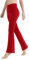 LaiEr Yogahose für Damen, Bauchkontrolle, Workout, Bootleg-Hose, hohe Taille, 4-Wege-Stretch-Hose mit Innentaschen(Red,Large)