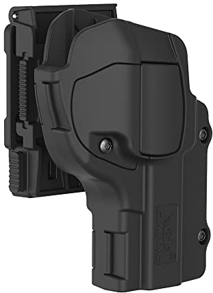 Omitac Clip da Cintura per Beretta 92 con Rotazione a 360°, OWB per 92FS 98fs, Mano Destra, Indice Liberazione Automatica, Esterno alla Cintura