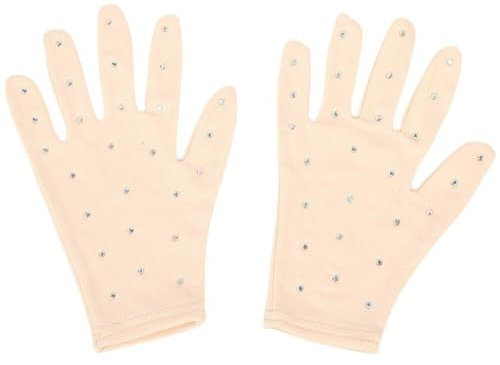 Bemvp Guante De Patinaje Artístico, Guantes De Entrenamiento De Patinaje sobre Hielo Brillantes, Guantes Térmicos De Competición De Patinaje Artístico para Mujeres Y Niñas