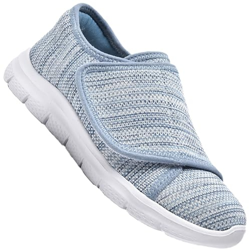AEHO Scarpe Ortopediche Donna Estive Scarpe per Diabetici Donna Scarpe Ginnastica a Strappo Scarpe da Corsa Traspiranti in Rete Scarpa per Riabilitazione,Blu,41/255mm