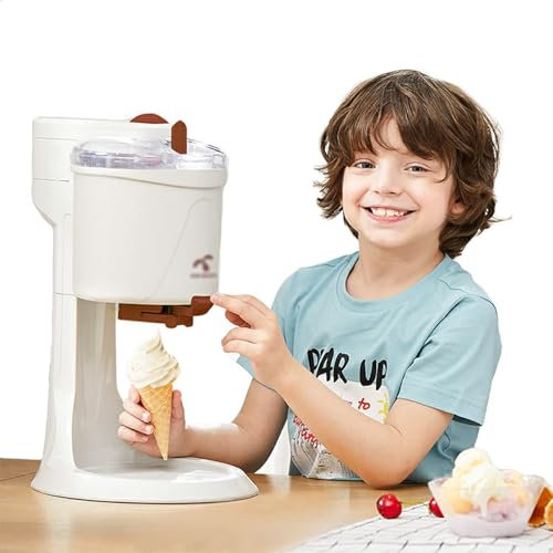 MAHWER Serve Ice Cream Machine, 1000ml Automatic Mini Fruit Soft Serve Self-Made, Ice Cream Maker Ice Cream Maker Sorbet