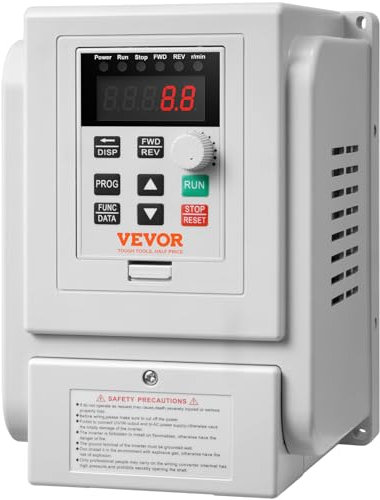 VEVOR 4kW 18A 5PS Frequenzumrichter VFD AC 220–240V Frequenzregler Drehzahlregler Frequenzwandler Wechselrichtermotor VFD Inverter Variable Frequency Driver inkl. 20cm Steuerkabel