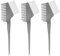 Lot de 3 pinceaux de coloration des cheveux, pinceau de teinture coudé à double tête pour teinture, retouche de couleur des racines, salon professionnel