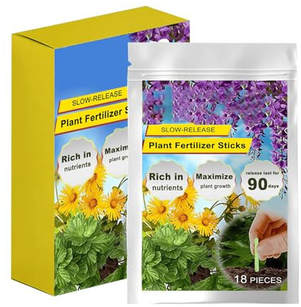 Fertilizzante Per Piante | Concime Crescita Piante Bastoncini,Naturale 18 Pezzi Nutrienti A Rilascio Lento Per Frutta Fiori Piante Da Appartamento Ortaggi Alberi Sempreverdi Giardino