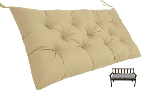 Hoowarm Coussin pour Banc de Jardin 90x50/100x50/110x50/120x50cm Exterieur/Interieur Coussins Assise Confortable Coussin de Siège pour Chaise Longue, Terrasse, Balcon, Banquette，Canapé(D,90x50x3cm)