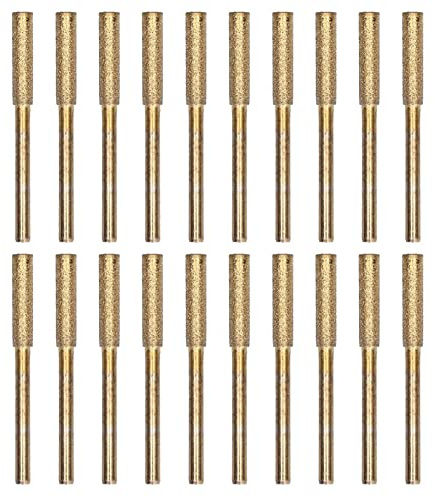 20st Chainsaw Sharpener Burr, Chainsaw slipande stenfil, cirkulär sågbladslipare, slipande huvudroterande filslipningsverktygssats (guld 4.8mm) (Gold)