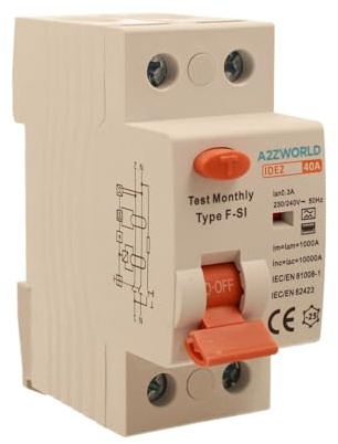 Interrupteur différentiel type F-SI super immunisé, sauvetage 40 A, RCCB 0,3 A 1 P+N 10 kA 300 mA 2 modules, résoudre les coups indésirables d'harmoniques et de surtensions Impulsives