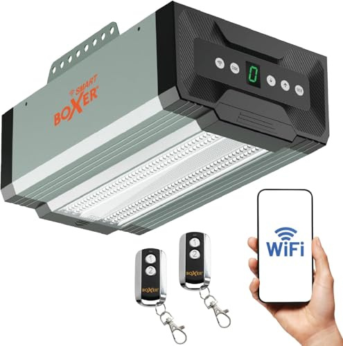 BOXER 4000 premium® Apriporta garage Wi-Fi 800 N con 2 telecomandi – App Tuya (iOS/Android), guida 3 m, per porte fino a 13 m² / 100 kg, altezza max 2,40 m