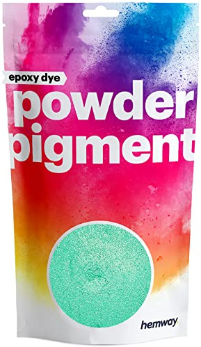Hemway Epoxy Dye Powder Pigment Metallic Jade Green Powder 50g | Mica Pigment for Resin, Epoxy, Polyurethane Paint, Jewellery & Resin Floors, Colour Enhancement