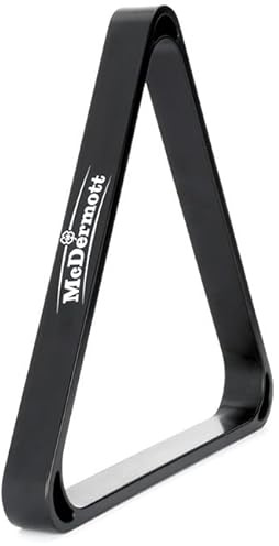 McDermott Black 8-Ball Billiards Ball Rack Triangle w Graphics & Logos