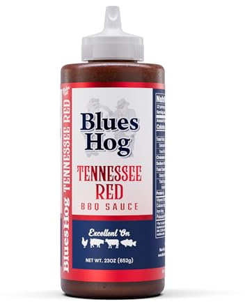 Blues Hog Tennessee Red Barbeque Sauce, Tangy Vinegar & Pepper BBQ Sauce, Gluten-Free Made in the USA, 23 oz