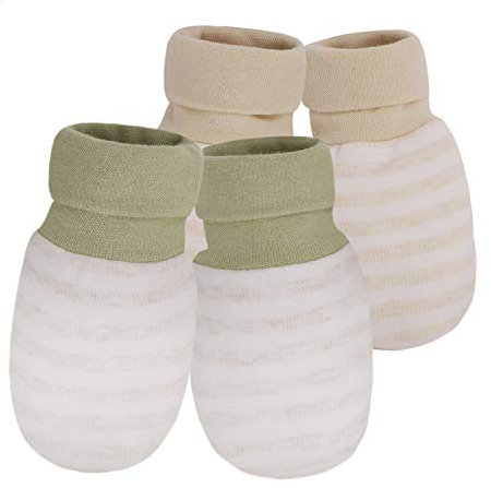 2 Paare Baby Handschuhe Kratzhandschuh Fäustlinge Neugeboren Winter Warme Anti Kratzen Wolle Gefüttert Fäustel Weich Atmungsaktiv Baumwolle Kratzfäustlinge Kleinkind Jungen Mädchen für 0-12 Monate