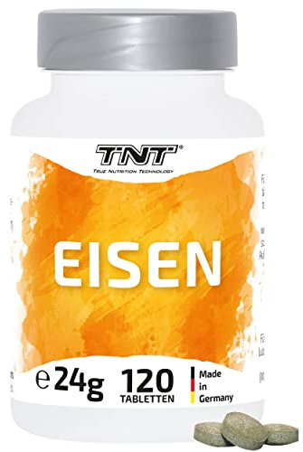 TNT Eisen (120 Tabletten) • 18mg Eisen pro Tablette • Vegan & laborgeprüft • Made in Germany