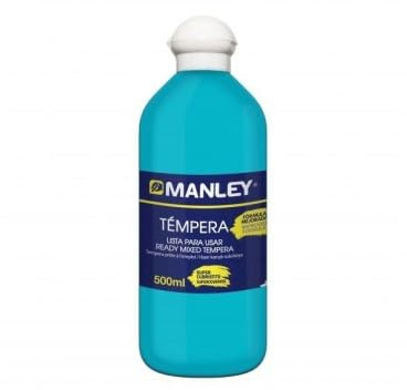 MANLEY Témpera Preparada Botella De 500Ml Azul