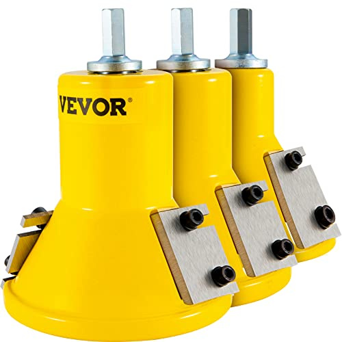 VEVOR Cortador de espiga, 1/25,4 mm y 1,5/38 mm y 2/50,8 mm, cortador de muebles de troncos de aluminio y acero de primera calidad, con cuchillas rectas dobles y tornillos de botón, kit maestro par